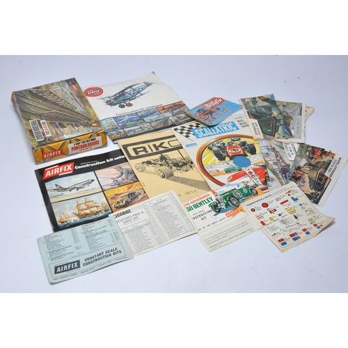 425 - Assorted vintage Toy catalogues, leaflets plus Airfix header cards as shown.