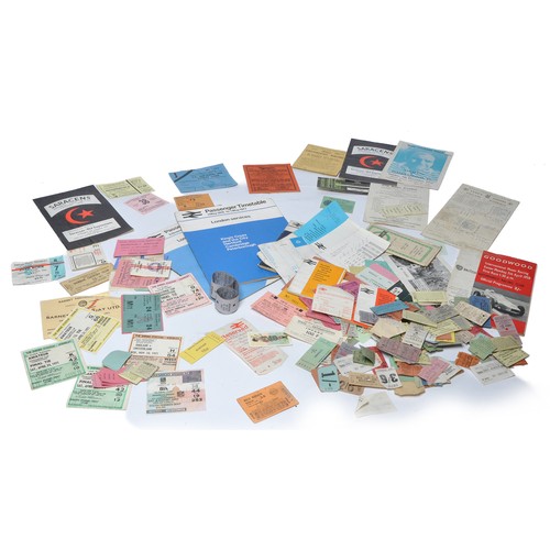 431 - An interesting collection of ticket stubs and general transport memorabilia comprising event tickets... 