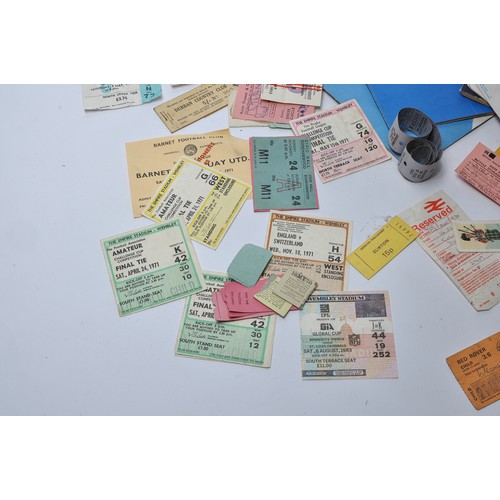 431 - An interesting collection of ticket stubs and general transport memorabilia comprising event tickets... 