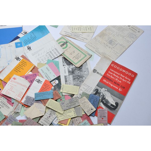 431 - An interesting collection of ticket stubs and general transport memorabilia comprising event tickets... 