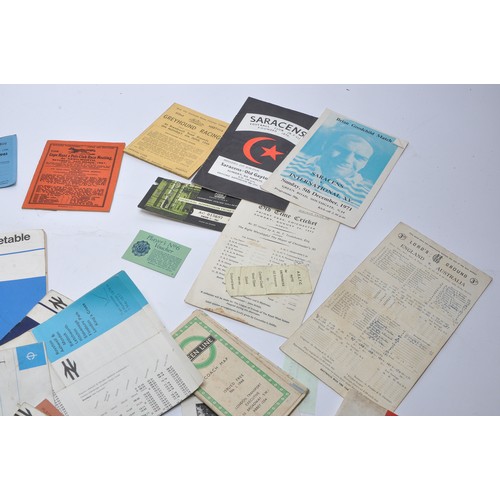 431 - An interesting collection of ticket stubs and general transport memorabilia comprising event tickets... 