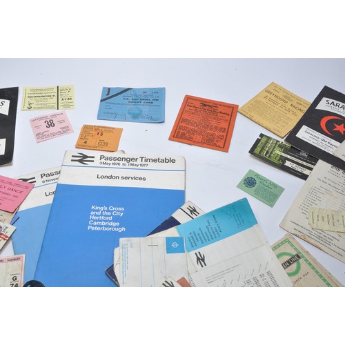 431 - An interesting collection of ticket stubs and general transport memorabilia comprising event tickets... 