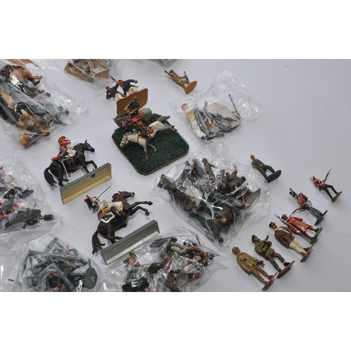 44A - A large collection of military figures, mostly painted plastic issues from Airfix (to include some f... 