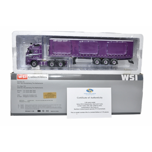 851 - WSI 1/50 diecast model truck issue comprising Volvo Curtain Trailer in the livery of R S Carmichael.... 