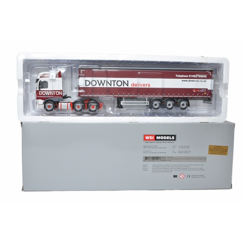 855 - WSI 1/50 diecast model truck issue comprising DAF Superspace Curtainside in the livery of Downton. L... 