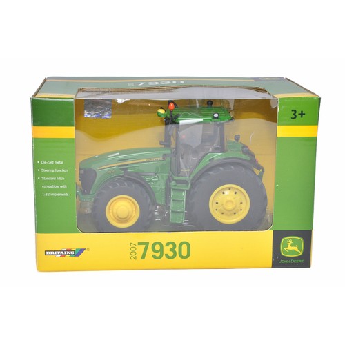 607 - Britains (2007) 1/32 Farm Model issue comprising No. 42266 John Deere 7930 Tractor. Excellent and se... 