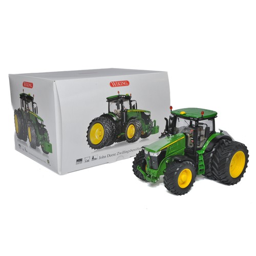 652 - Wiking 1/32 Farm Model issue comprising John Deere 7310R Double Rear Wheel Tractor. Excellent. Box i... 