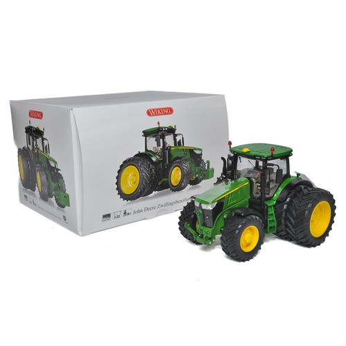 652 - Wiking 1/32 Farm Model issue comprising John Deere 7310R Double Rear Wheel Tractor. Excellent. Box i... 