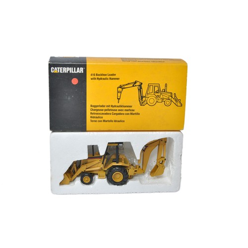 885 - NZG 1/50 Diecast Model Construction issue comprising No. 378 CAT 416 Backhoe Loader with Hammer. Loo... 