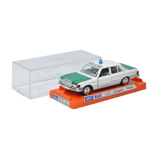 Voiture miniature Schuco Polizei Mercedes 350 SE vintage