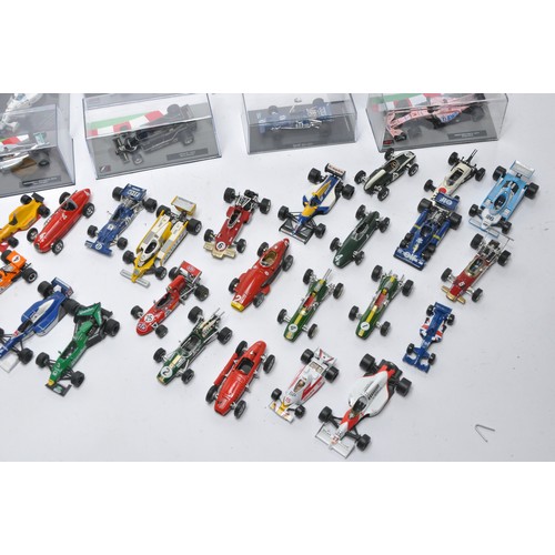 A large collection (45) of model racing cars, formula one etc ...