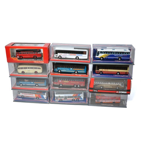 1052 - A group of 12 Bus and Transport diecast model vehicles from Corgi Omnibus. Various themes, routes an... 