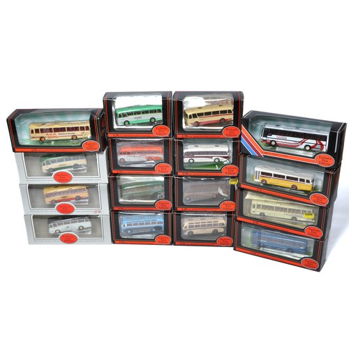 1053 - A group of 16 Bus and Transport diecast model vehicles from EFE. Single and Double Decks. Various th... 