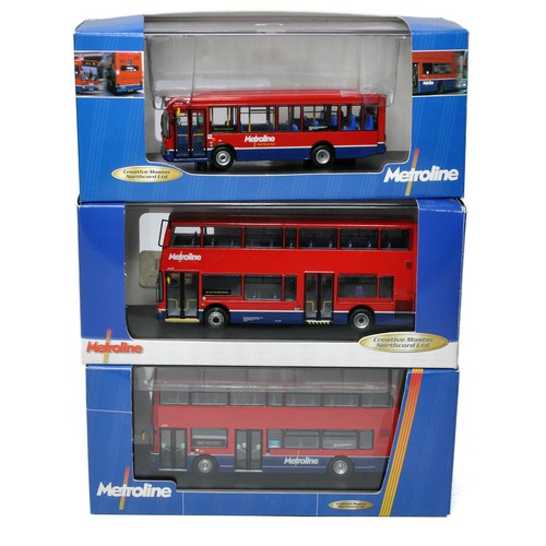 1057 - A trio of Creative Master Northcord 1/76 Diecast Model Bus issues comprising Metroline bus liveries ... 