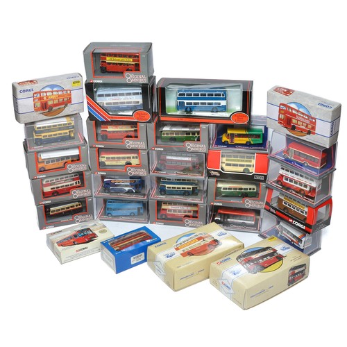 1065 - A group of 29 Bus and Transport diecast model vehicles from mostly Corgi Omnibus and some EFE . Vari... 