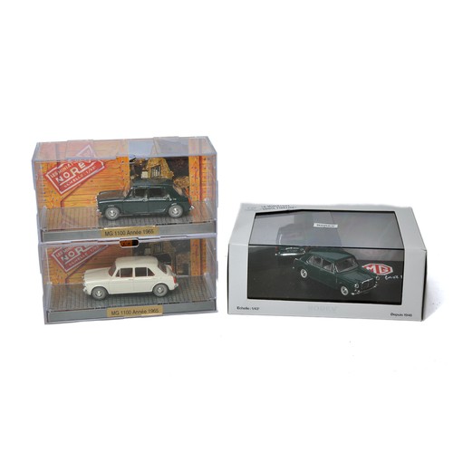 1085 - A group of Three Norev 1/43 plastic / diecast model car issues, all MG Classic Cars as shown. Excell... 