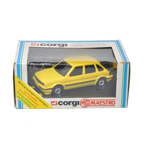 1087 - Corgi diecast model issue comprising No. 1009 MG Maestro 1600 in lemon yellow. Excellent in very goo... 