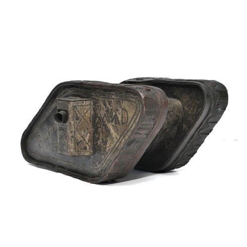 1118 - Trench Art comprising a superb brass WW1 Dreadnought Tank produced in a POW Camp by either German or... 