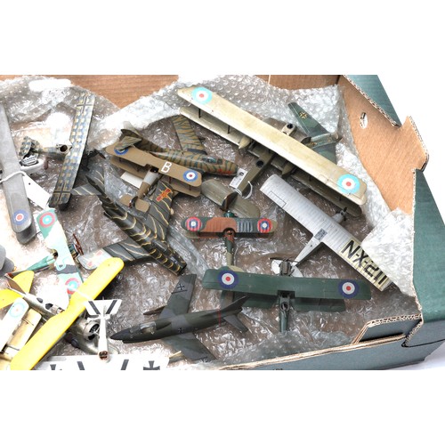 1123 - A quantity of hand built model aircraft, mostly 1/72 scale comprising various military issues as sho... 