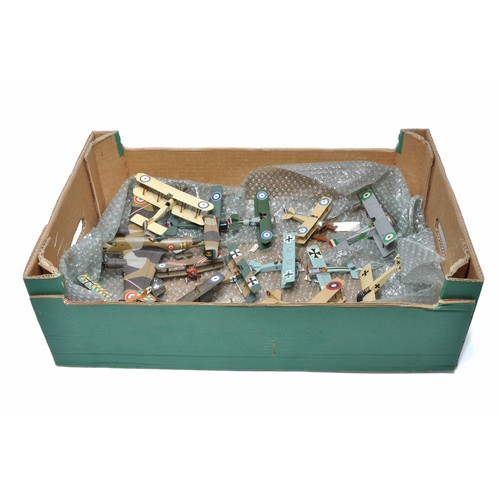 1124 - A quantity of hand built model aircraft, mostly 1/72 scale comprising various military issues as sho... 