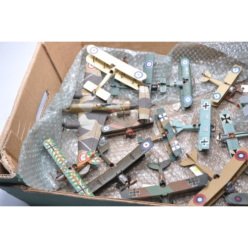 1124 - A quantity of hand built model aircraft, mostly 1/72 scale comprising various military issues as sho... 