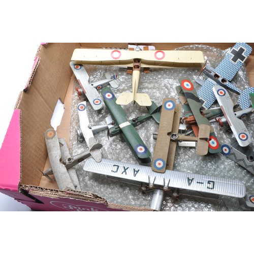 1125 - A quantity of hand built model aircraft, mostly 1/72 scale comprising various military issues as sho... 