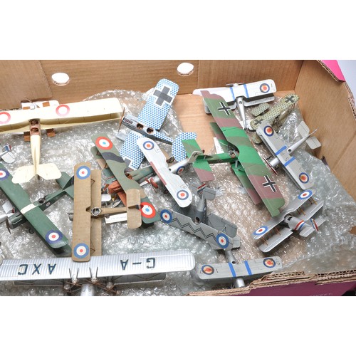 1125 - A quantity of hand built model aircraft, mostly 1/72 scale comprising various military issues as sho... 