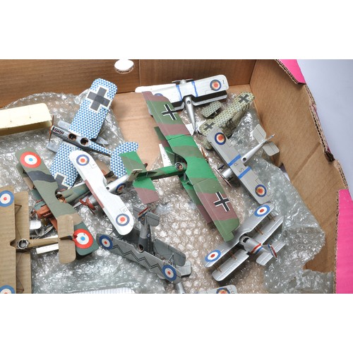 1125 - A quantity of hand built model aircraft, mostly 1/72 scale comprising various military issues as sho... 