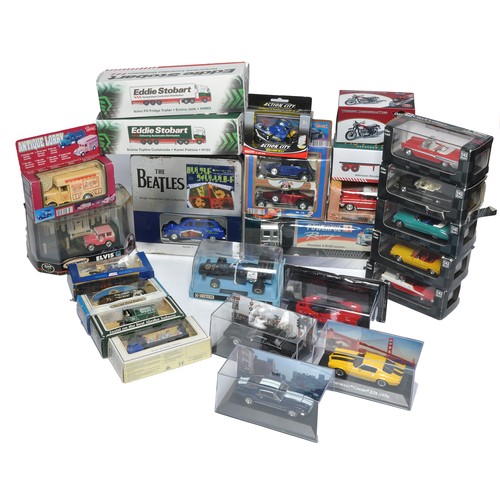 1157 - An assorted group of general diecast models comprising cars and commercials of various themes. To in... 