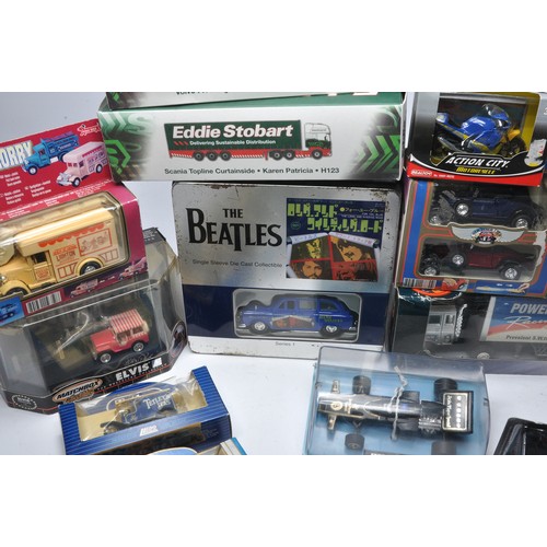 1157 - An assorted group of general diecast models comprising cars and commercials of various themes. To in... 