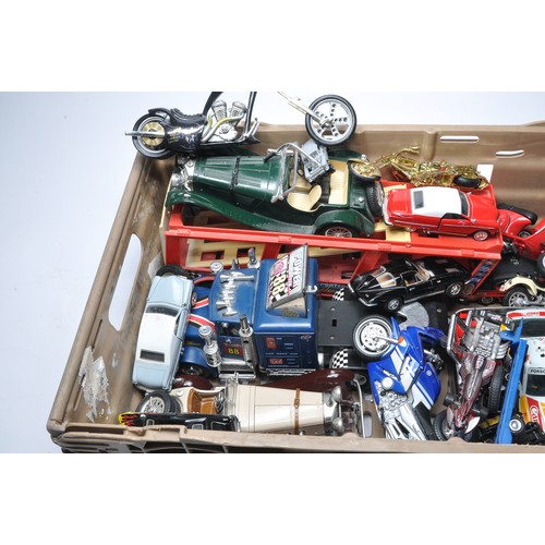 1158 - A tray of general loose diecast models (several with broken or missing parts) including American the... 