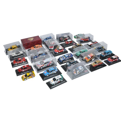 1190 - A collection of 30 diecast 1/43 and 1/32 Rally / Racing Cars from various makers as shown, some with... 