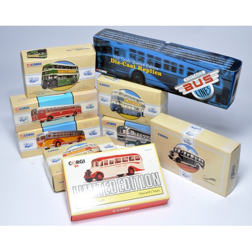 64 - Corgi diecast model bus issues comprising nine 1/50 series issues as shown including limited edition... 