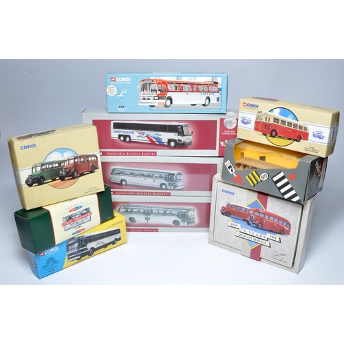 68 - Corgi diecast model bus issues comprising ten 1/50 releases, mostly international themes as shown. W... 