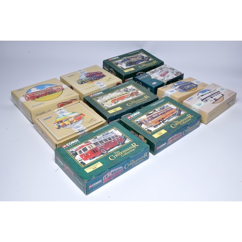 73 - Corgi diecast model bus issues comprising ten mostly 1/50 series issues as shown. With original boxe... 