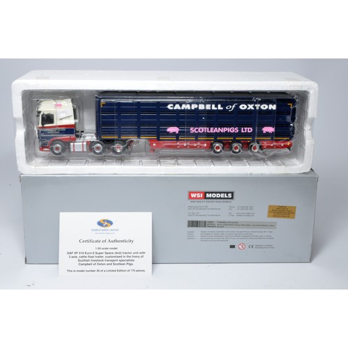 90 - WSI 1/50 diecast model truck issue comprising  Limited Edition 39/175 DAF XF 510 Euro 6 Super Space ... 