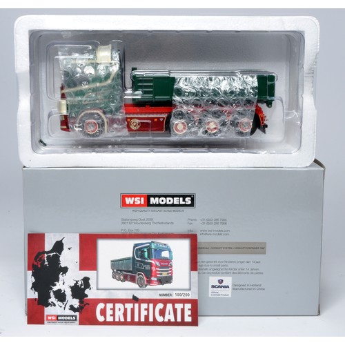 104 - WSI 1/50 diecast model truck issue comprising Limited Edition 100/200 Scania S Normal CS20N 8x4 plus... 