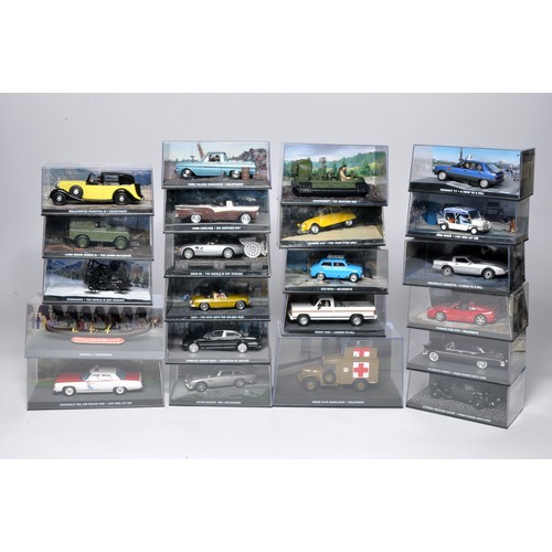 208 - A collection of 22 1/43 diecast model vehicles from the Films of James Bond 007. A series from Fabbr... 