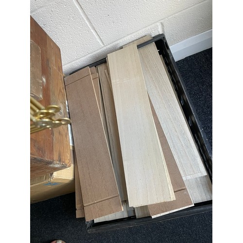 211 - A large wooden shelf display system for wall mounting. Installed image for reference, note models NO... 