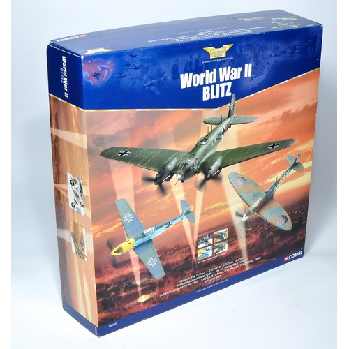 89 - Corgi 1/72 diecast model aircraft issue comprising No. AA99127 Blitz Set. Looks to be generally good... 