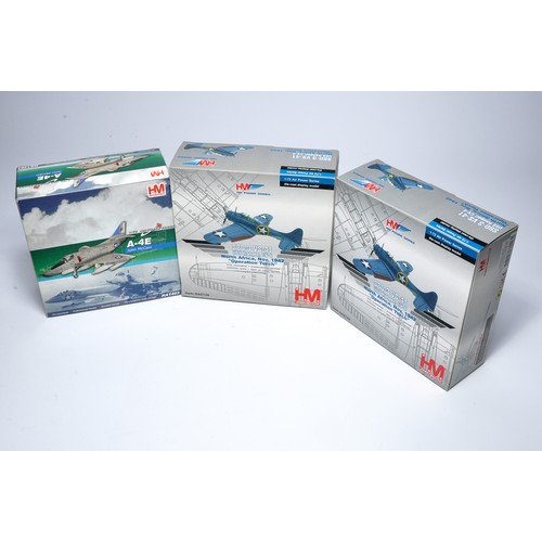 93 - A group of 1/72 diecast model aircraft from Hobby Master including A4E, SBD-3 VS41 x 2. All look to ... 