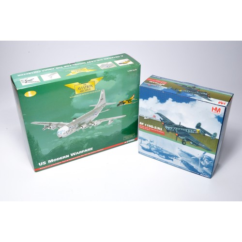 94 - Duo of diecast model aircraft issues comprising Corgi 1/144 Boeing KC97L plus HM BF110G-2/R3. Both l... 