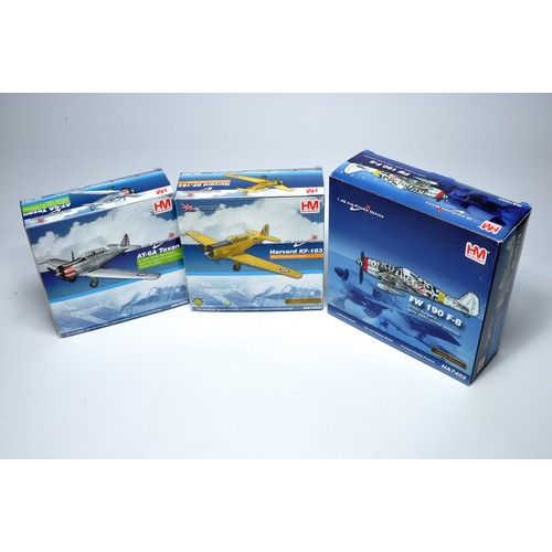 92 - A group of 1/72 diecast model aircraft from Hobby Master including, Havard KF-183, AT6A Texan and FW... 