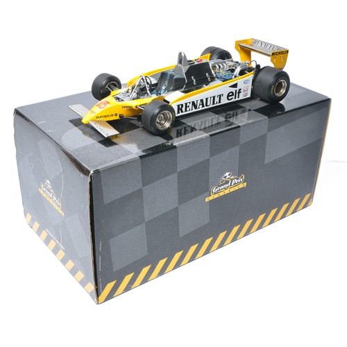 121 - Exoto Grand Prix Classics 1/18 diecast model racing car issue comprising Renault RE20. Looks to be w... 