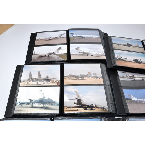 139 - A group of six albums containing Aviation photography including two of military theme, the other fou... 