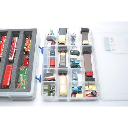 302 - A group of 24 misc diecast vehicles, 1/76 scale some in BR livery plus a further tray of Vehicles in... 