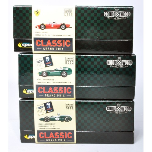 520 - A trio of Limited Edition Scalextric Le Man Classic slot car issues to include Ferrari 156 F1 1961 P... 