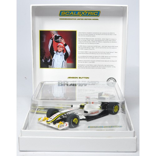 524 - Scalextric Commemorative Limited Edition slot car issue Brawn GP Jenson Button. Excellent in origina... 