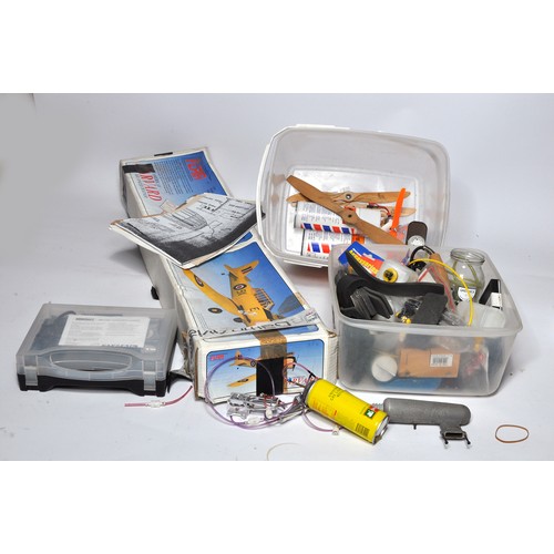 538 - An assortment of aircraft modelling accessories, tools and spares including kit for spares repairs. ... 