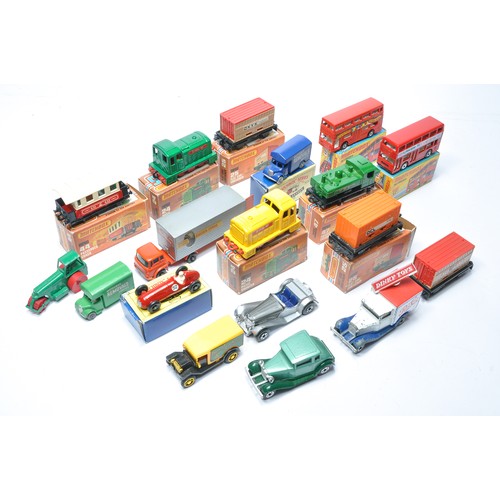 563 - A small group of Matchbox Superfast Railway themed issues as shown plus some loose diecast to includ... 